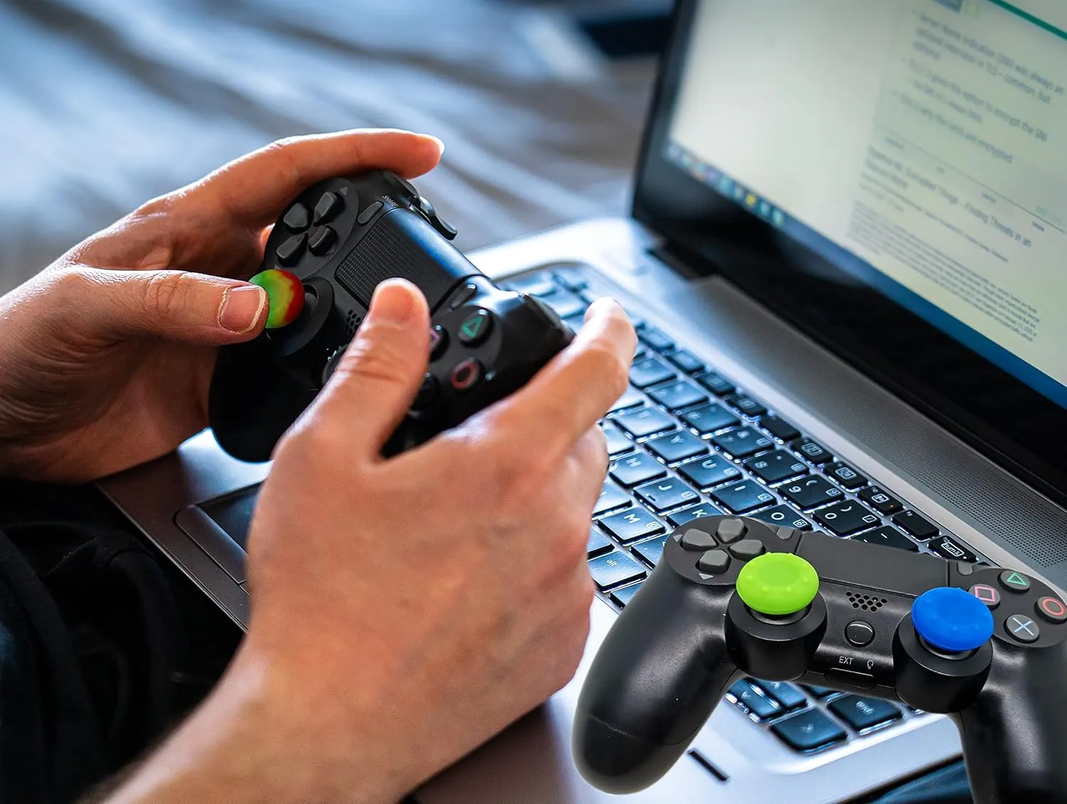 12pcs Joystick Grip for Ps5 Ps4 Controller, Silicone Thumb Grips Caps Cover Analog Stick for Playstation 5, Playstation 4 Controller, Xbox 360, Xbox One Controller (C)