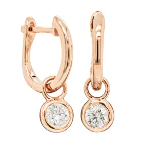18ct Rose Gold Diamond Natalia Hoop Earrings