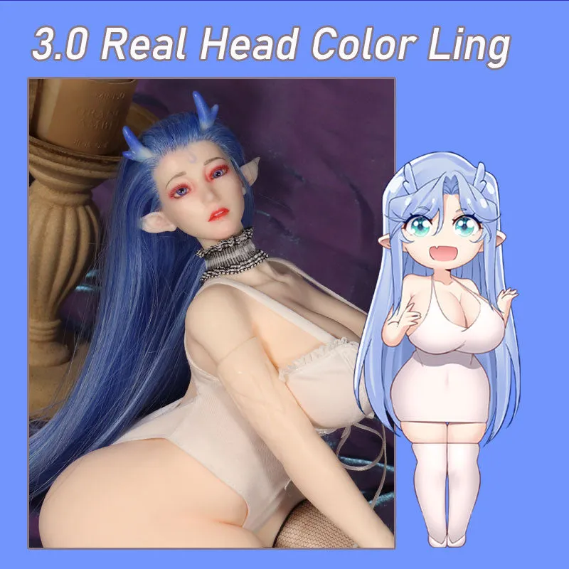 2.0 Color Ling: Mini Anime Sexdoll 18  Action Figure Elf Sex Doll