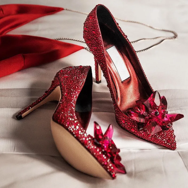 21 ELLA Rhinestone High Heels