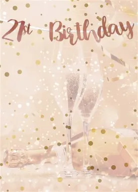 21st Birthday Rose Gold Letter Banner