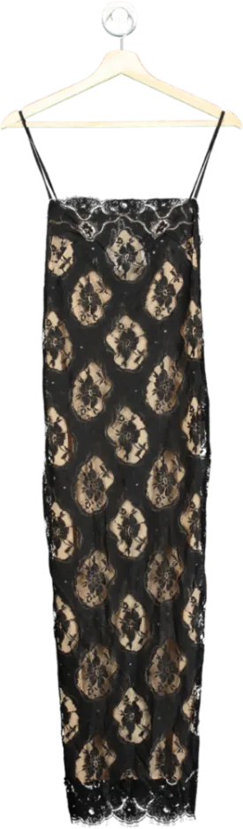 Agent Provocateur Black Lace Slip Dress UK 8