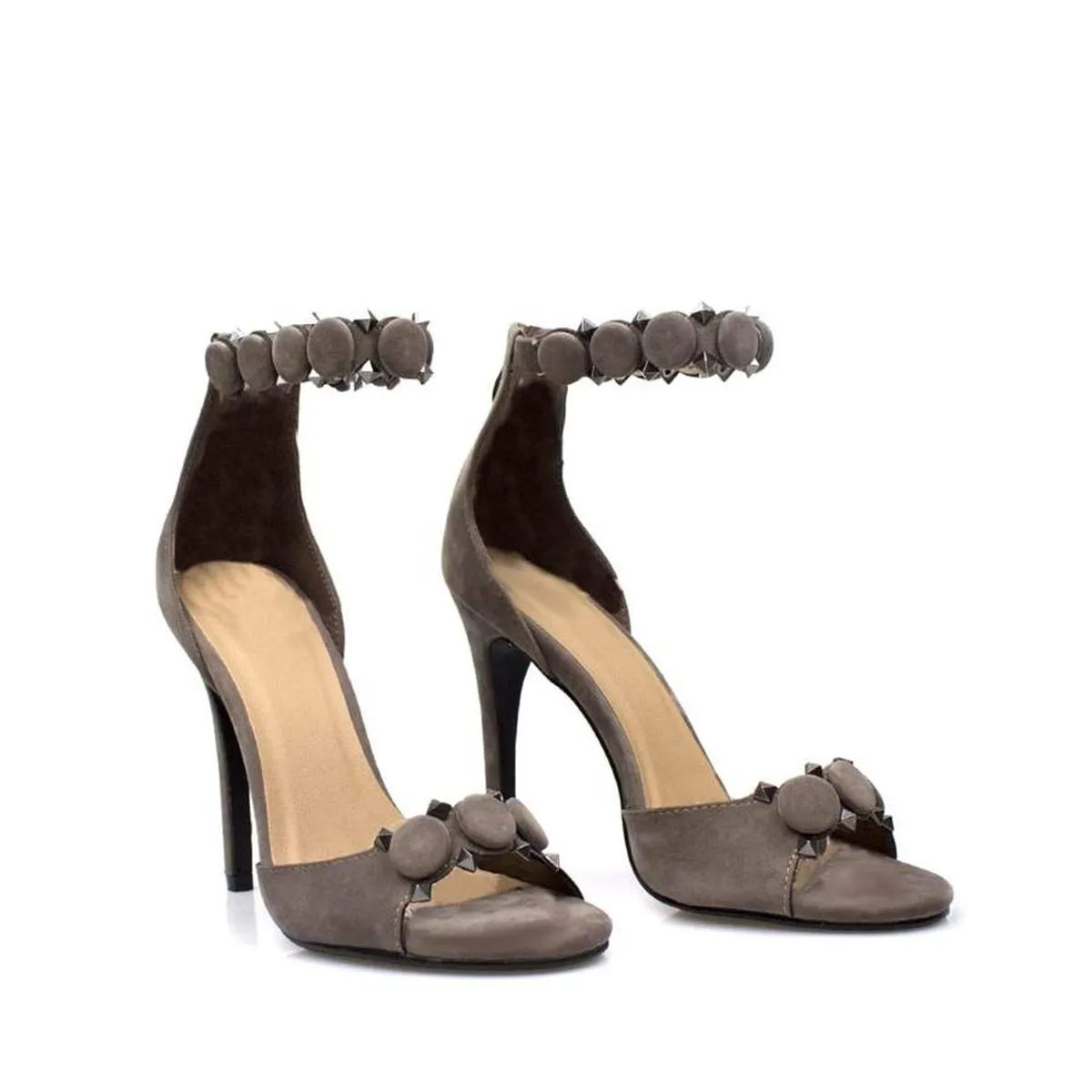 ANGELINA High Button Trim Ankle Strap