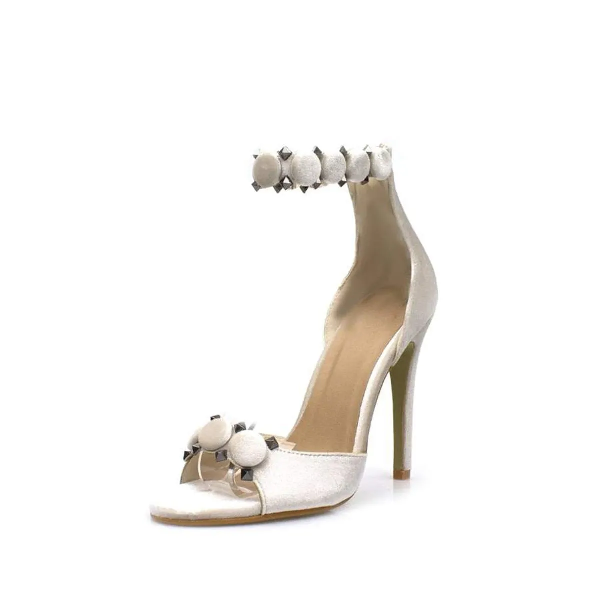 ANGELINA High Button Trim Ankle Strap