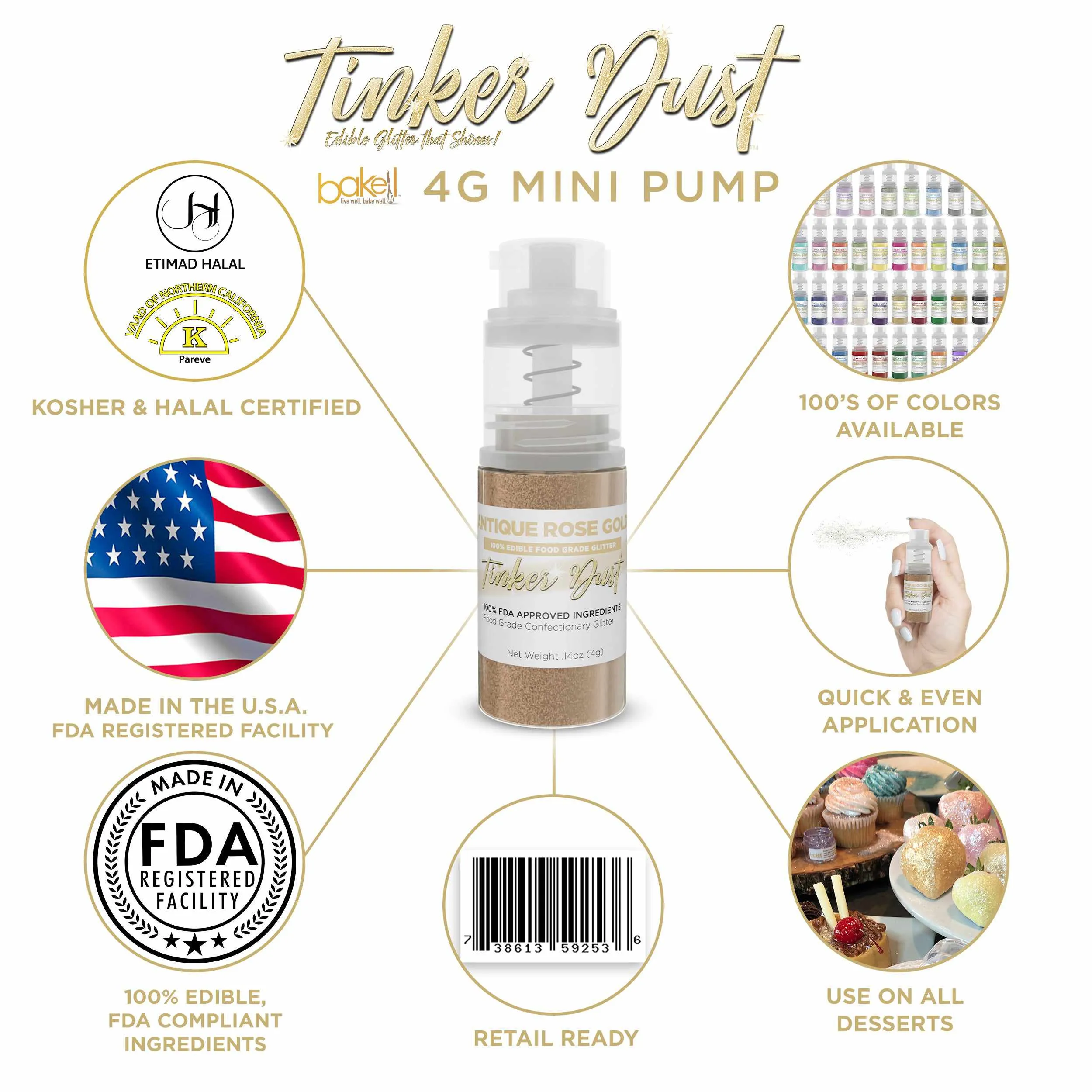 Antique Rose Gold | 4g Spray Pump Tinker Dust