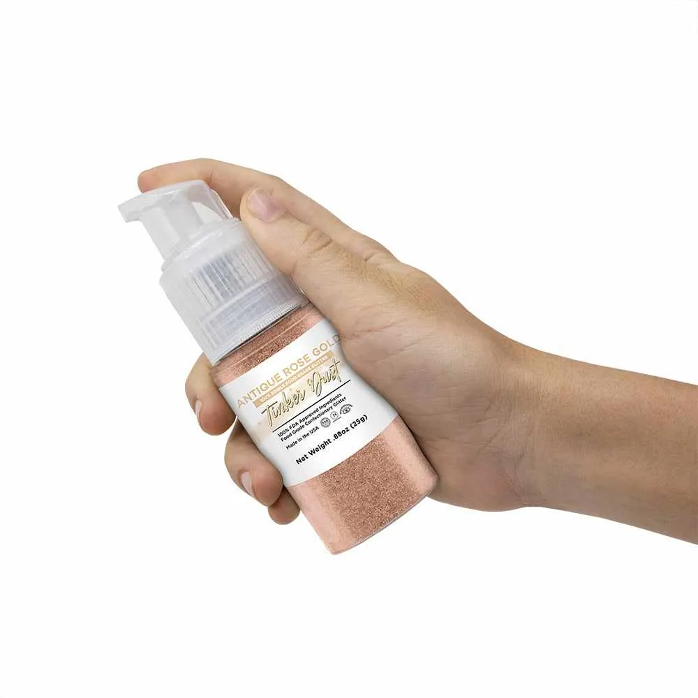Antique Rose Gold Edible Glitter Spray 25g Pump | Tinker Dust®