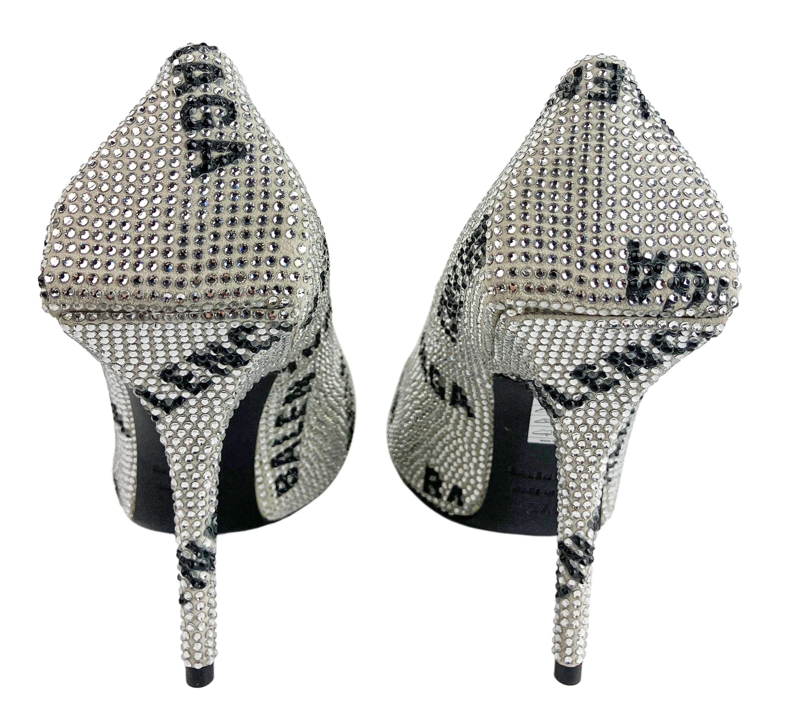 Balenciaga Crystal Embellished Pumps Grey/Black