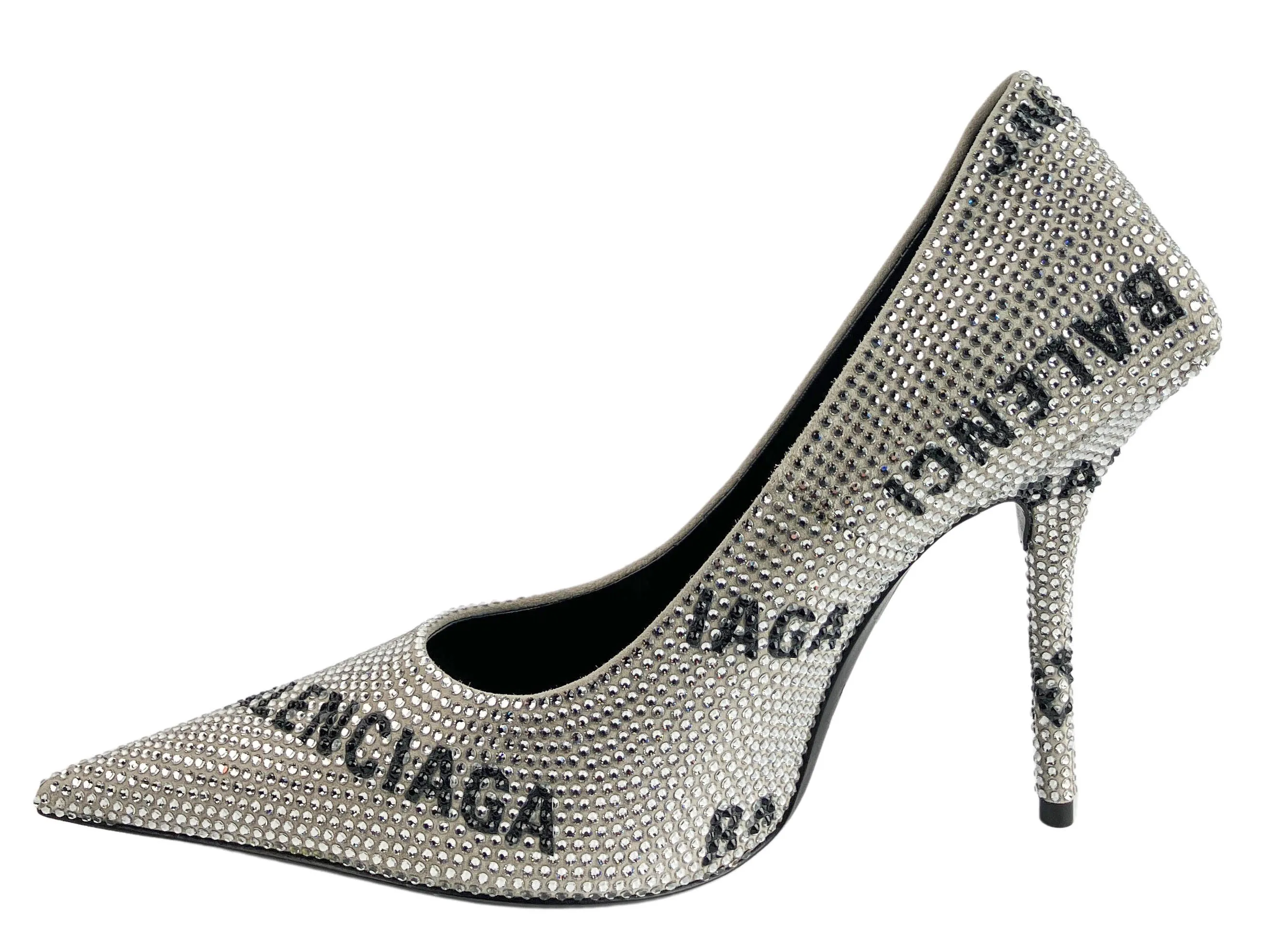 Balenciaga Crystal Embellished Pumps Grey/Black