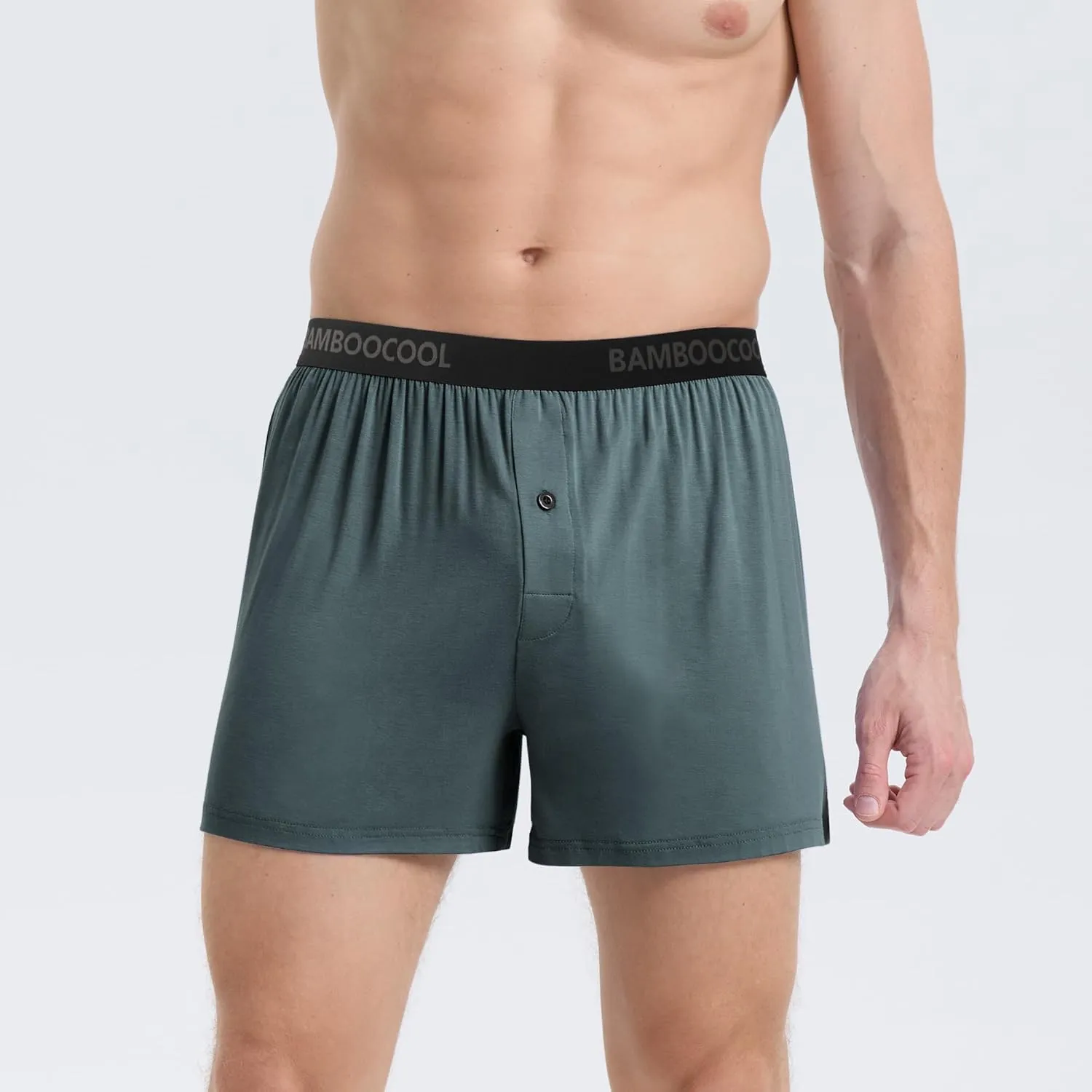 BAMBOO COOL Mens Boxer Shorts Underwear Soft Comfortable Breathable Knit Boxers Short for Men (3 or 5 Pack)