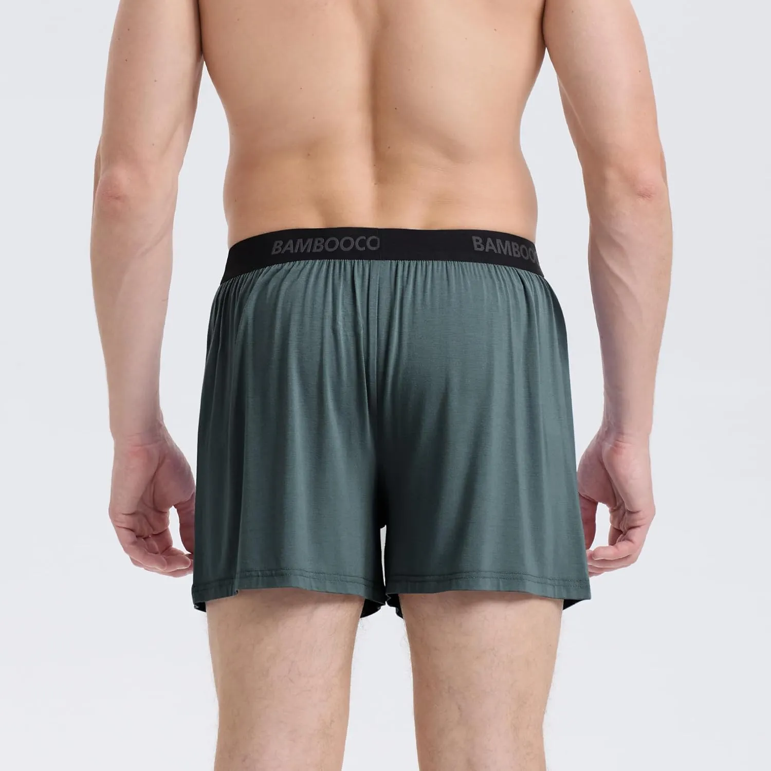BAMBOO COOL Mens Boxer Shorts Underwear Soft Comfortable Breathable Knit Boxers Short for Men (3 or 5 Pack)