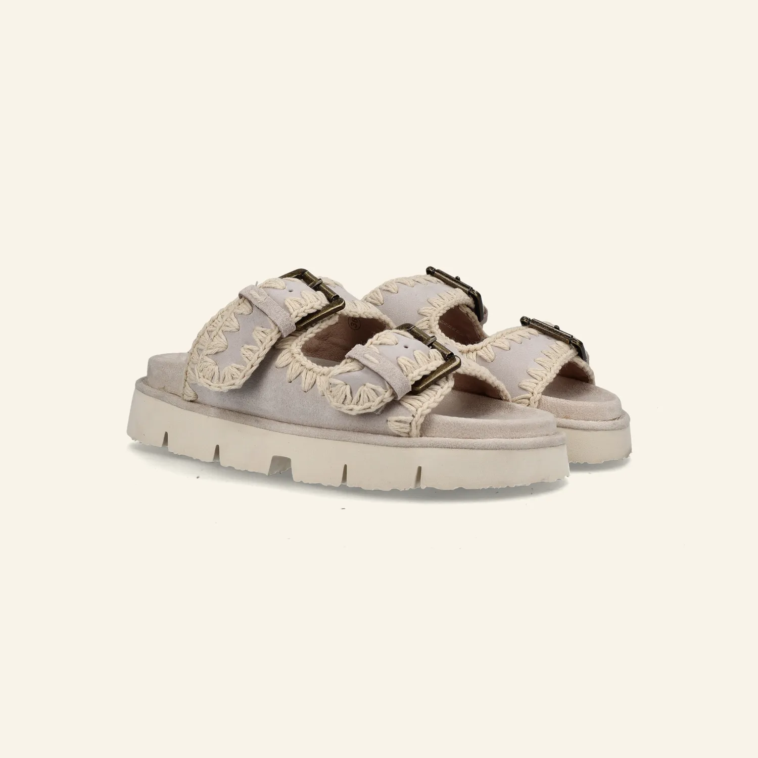 BIO SANDAL TWO BUCKLES | Chalk