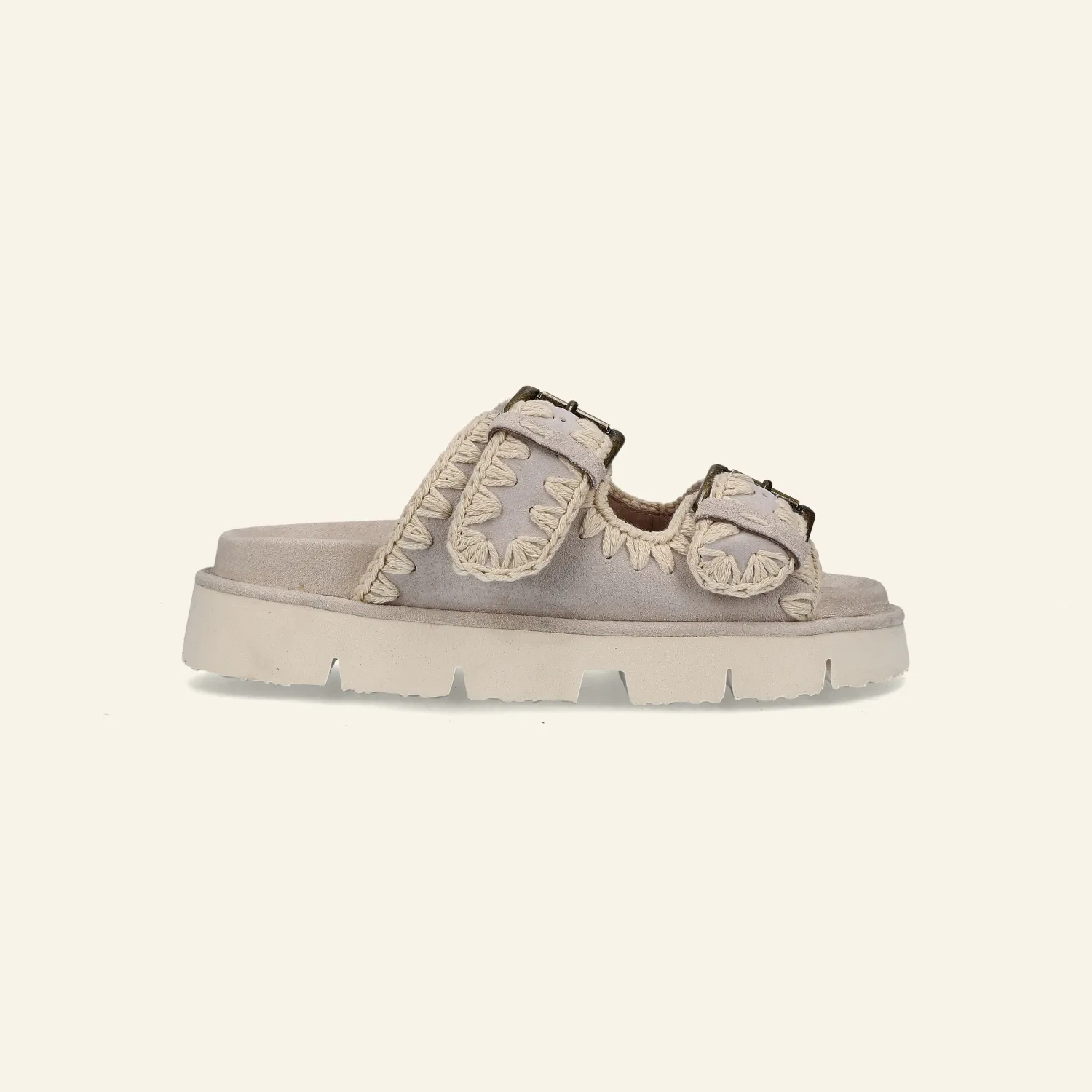 BIO SANDAL TWO BUCKLES | Chalk