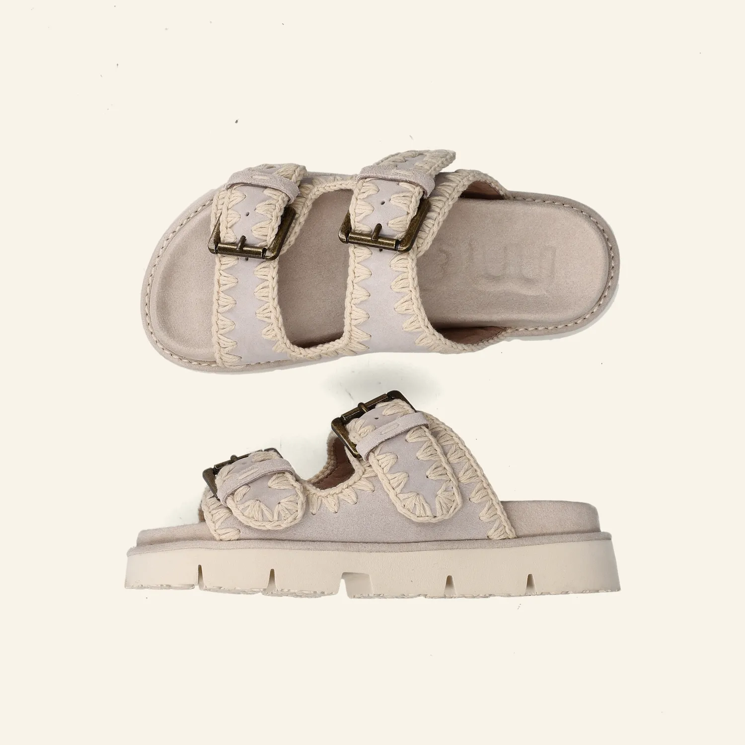 BIO SANDAL TWO BUCKLES | Chalk