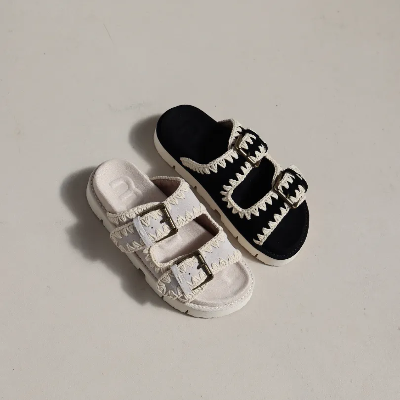 BIO SANDAL TWO BUCKLES | Chalk