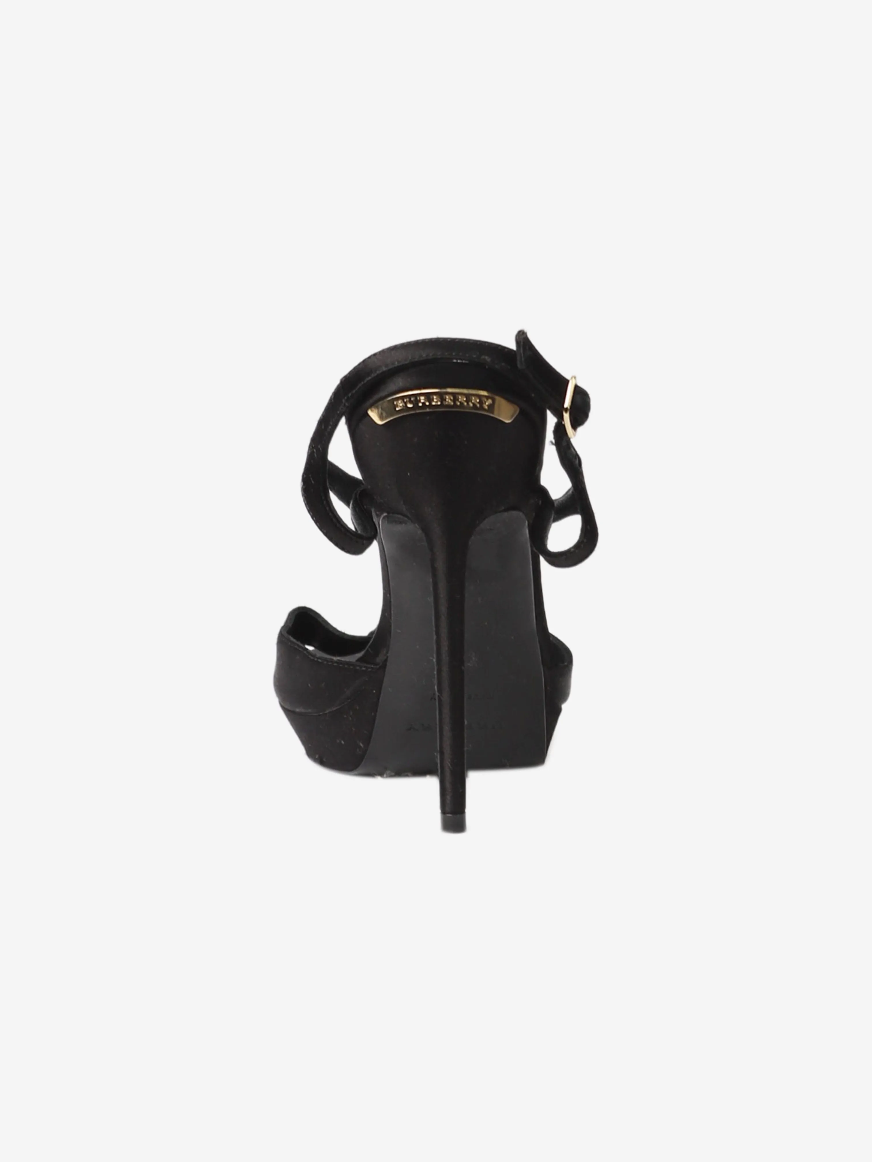 Black embellished T-strap heels - size EU 37