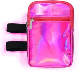 Carnival Leg Bag Holographic Thigh Bag with Adjustable Strap Leg Pouch Harness Women Summer Travel Hiking Pack(Pink,Leg Bag)