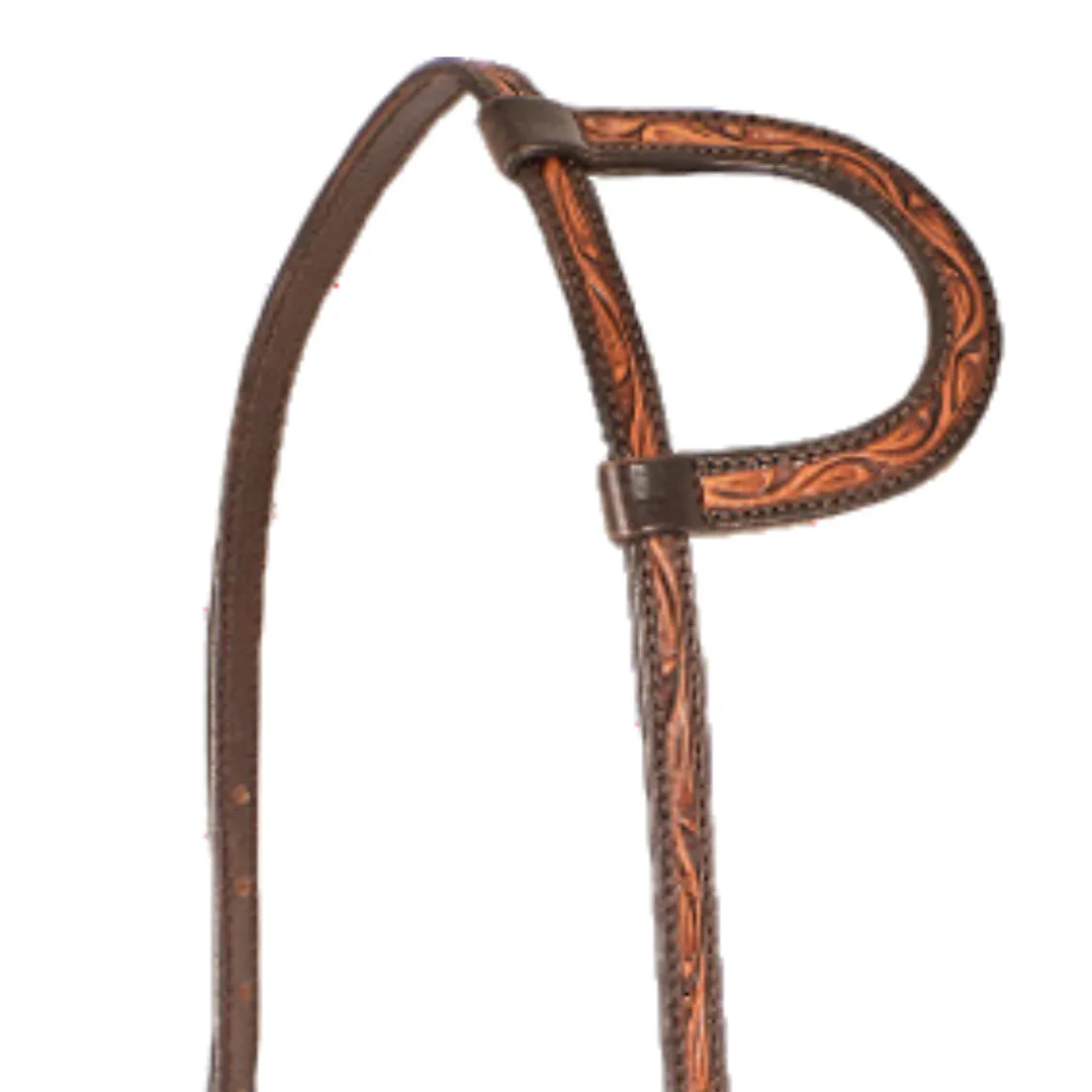 Cashel Two Tone Floral Slip Ear Headstall