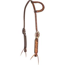 Cashel Two Tone Floral Slip Ear Headstall
