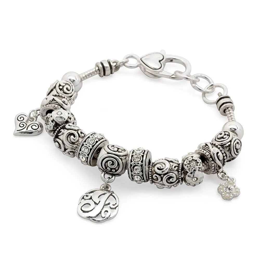 Charm Bracelet Initial J