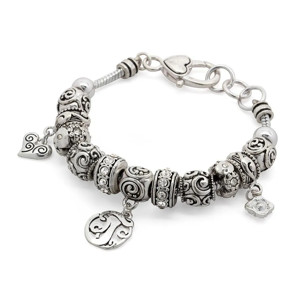 Charm Bracelet Initial T