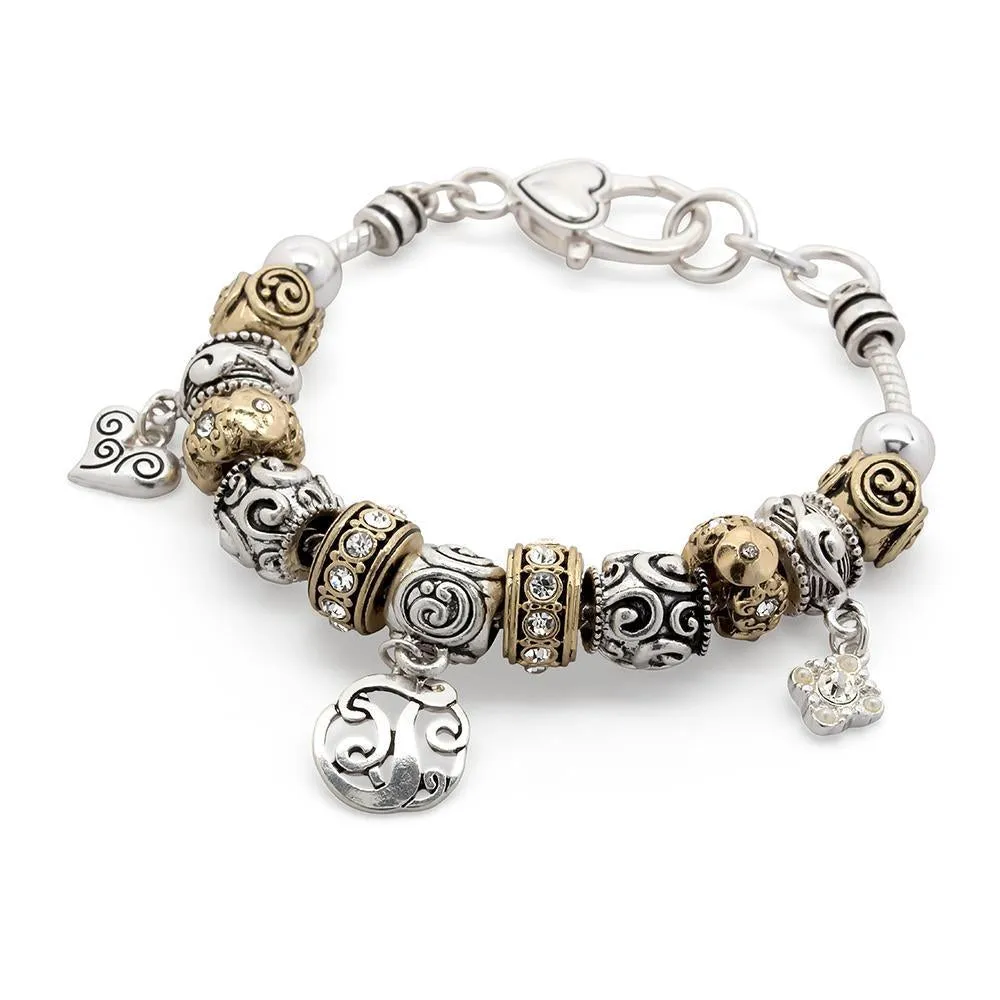 Charm Bracelet Initial T