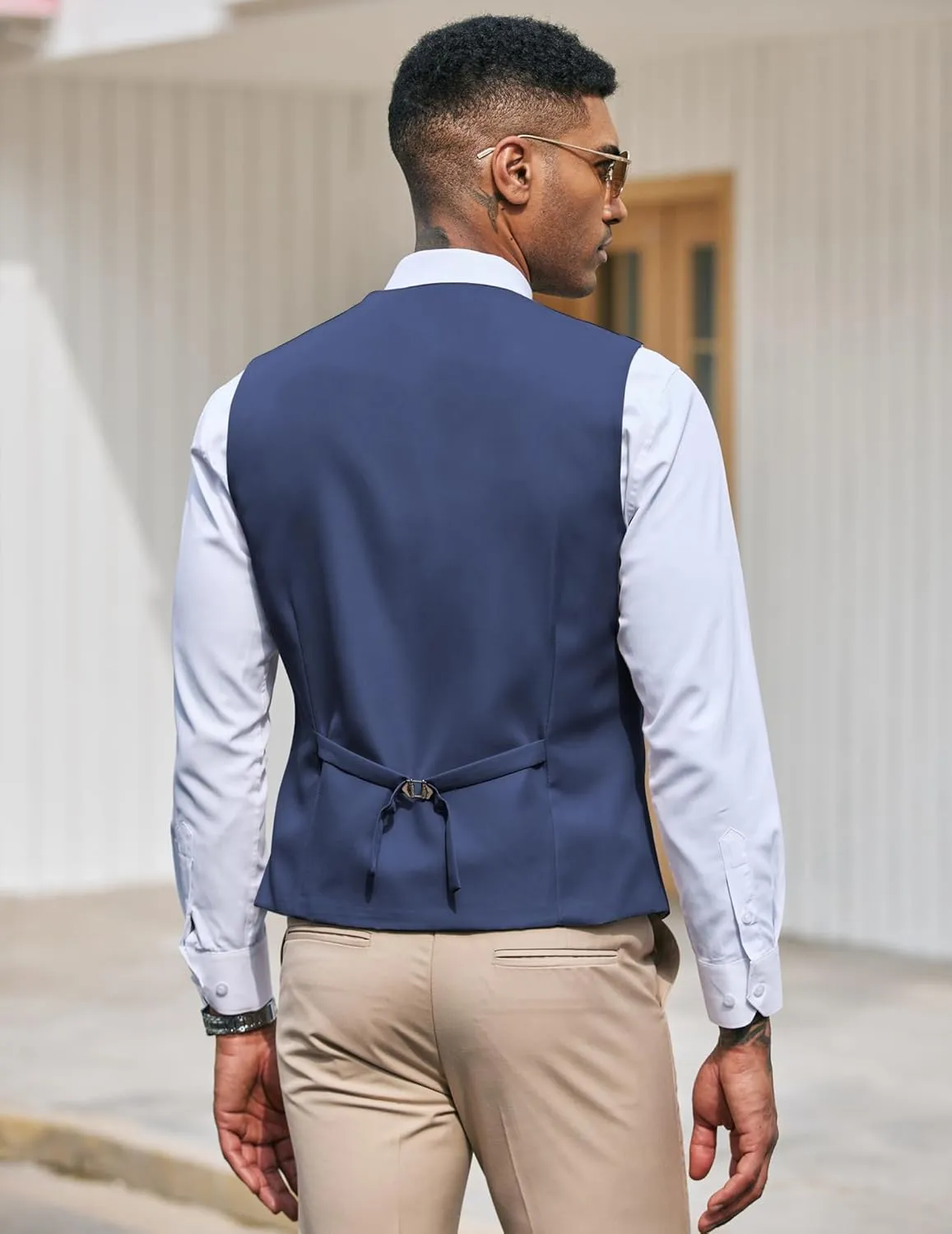 COOFANDY Men's Suit Vest Slim Fit Formal Dress Waistcoat Casual Business Vests for Suit or Tuxedo