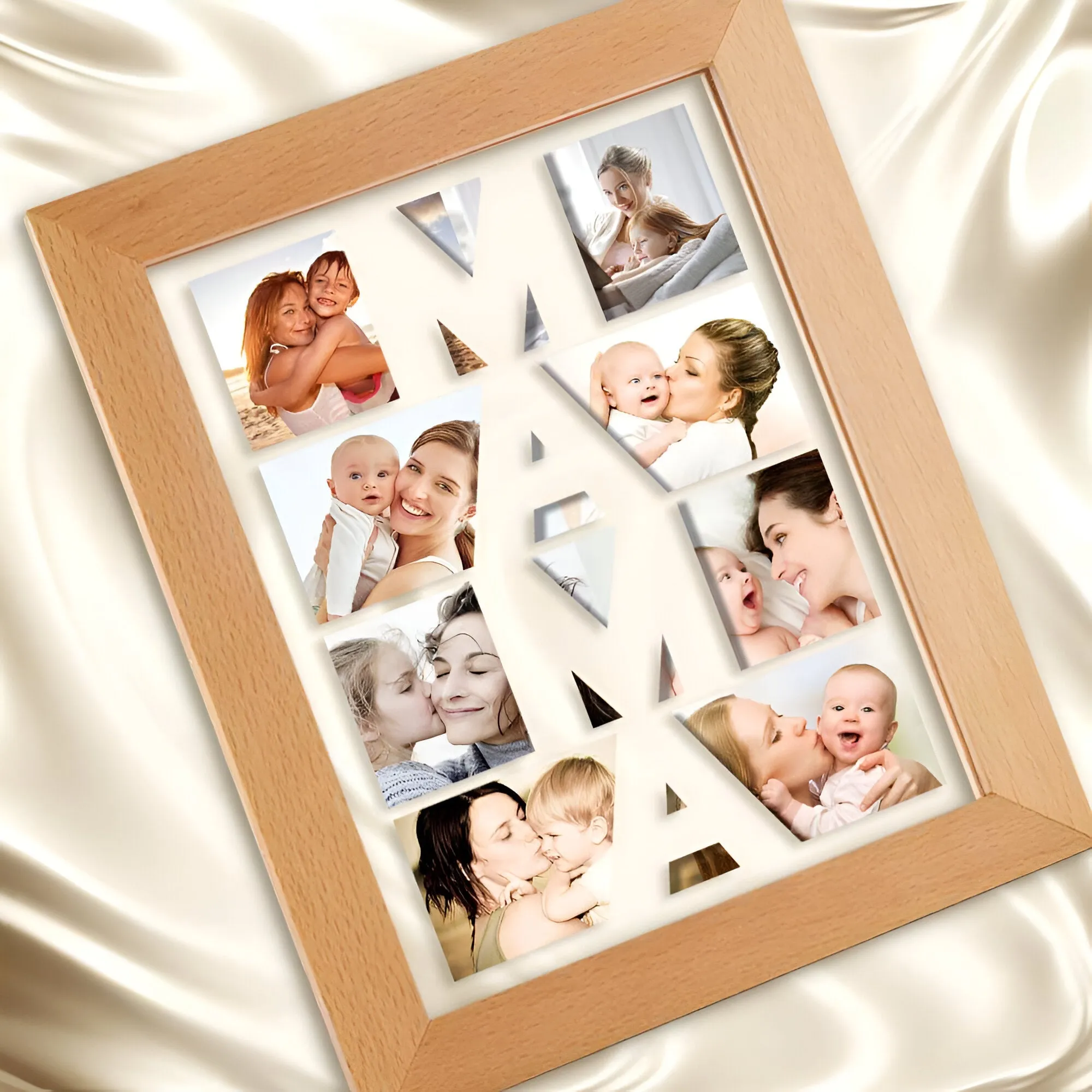 Custom Photo MAMA Wooden Frame Night Light