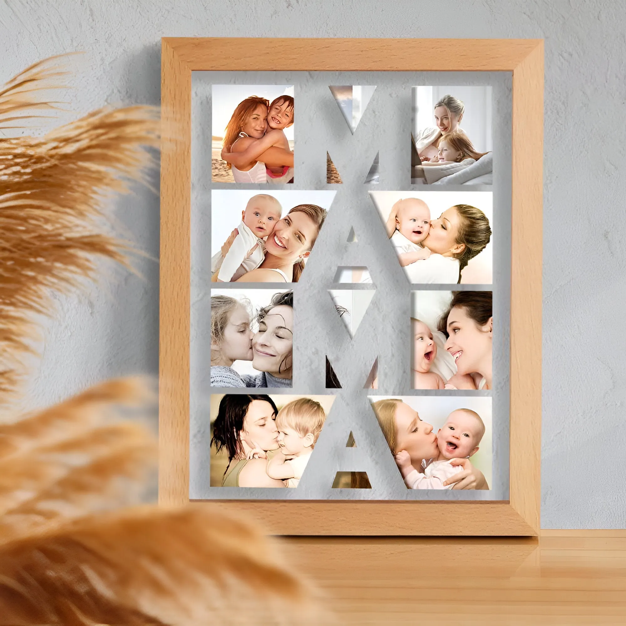 Custom Photo MAMA Wooden Frame Night Light