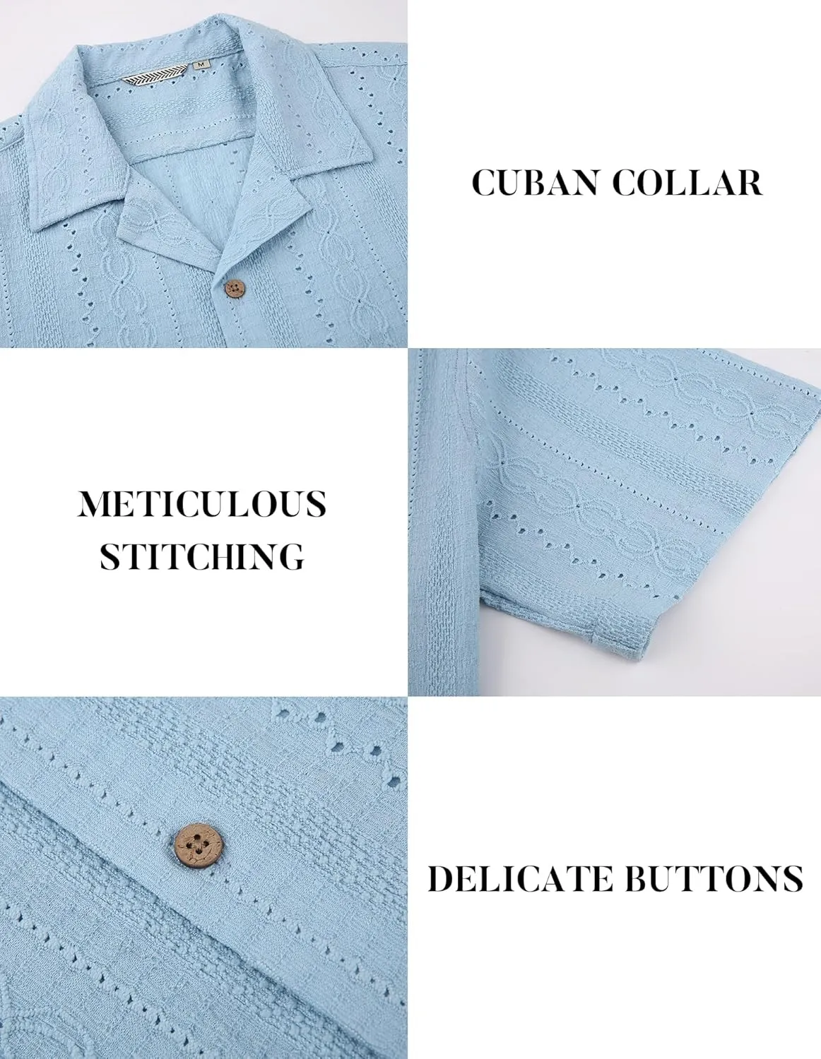 Damipow Mens Casual Button Down Shirts Short Sleeve Fashion Vacation Beach Shirts