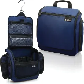 D&D Hanging Travel Toiletry Bag for Men and Women ?C Large Cosmetics, Makeup and Toiletries Organizer Kit with 10 Compartments, YKK Zippers, XXL Metal Swivel Hook, Water-Resistant Nylon