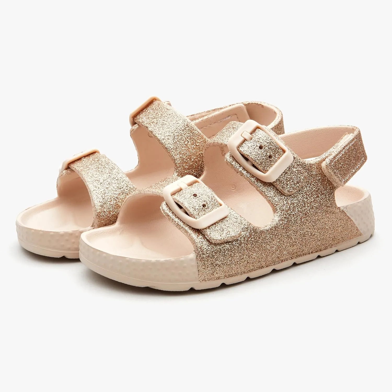 EasyStar Boys and Girls Lightweight Dual-Adjustable Sandal Buckles With Hook and Loop Heel Closure