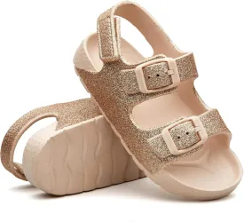 EasyStar Boys and Girls Lightweight Dual-Adjustable Sandal Buckles With Hook and Loop Heel Closure
