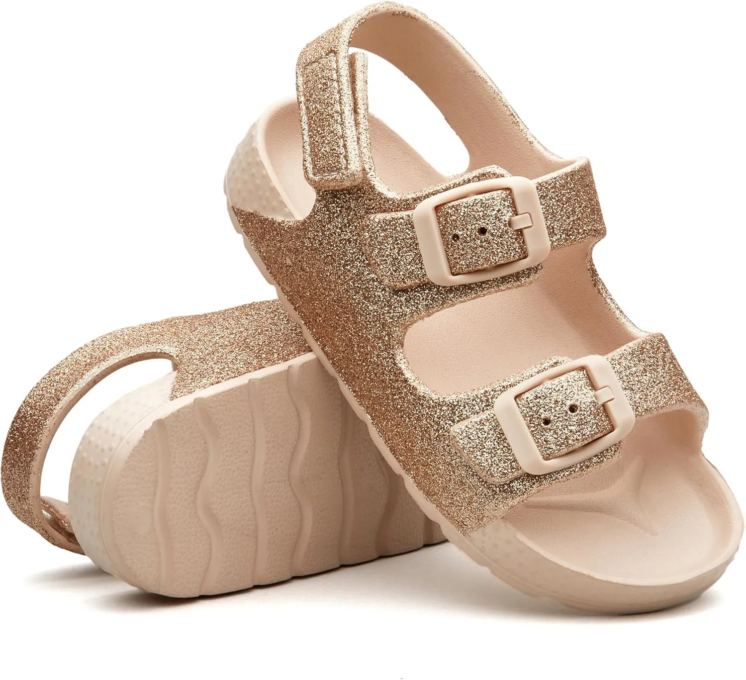 EasyStar Boys and Girls Lightweight Dual-Adjustable Sandal Buckles With Hook and Loop Heel Closure