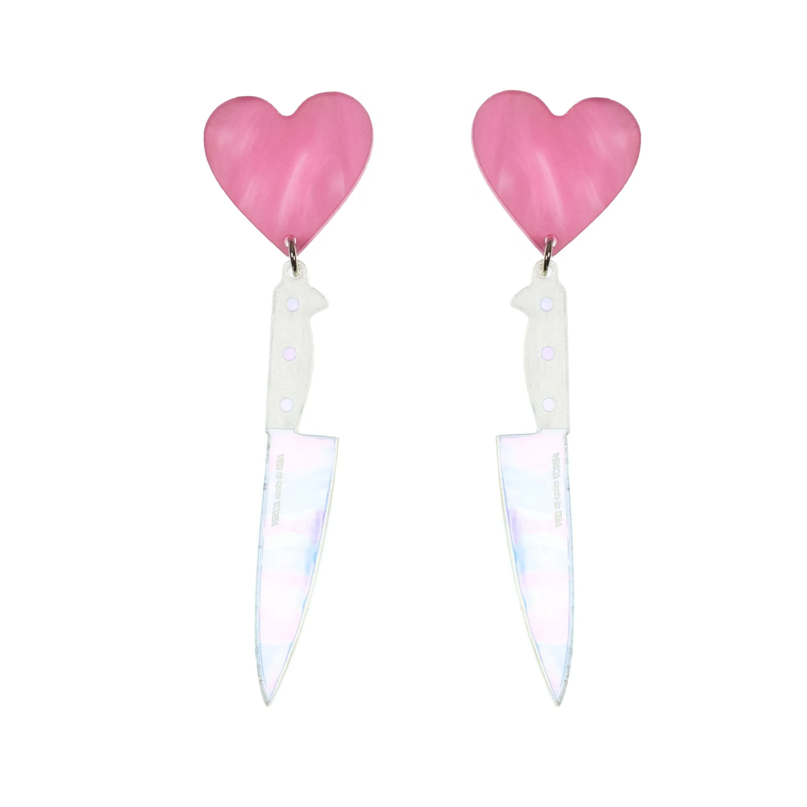 I Heart Knives Earrings in SWEET