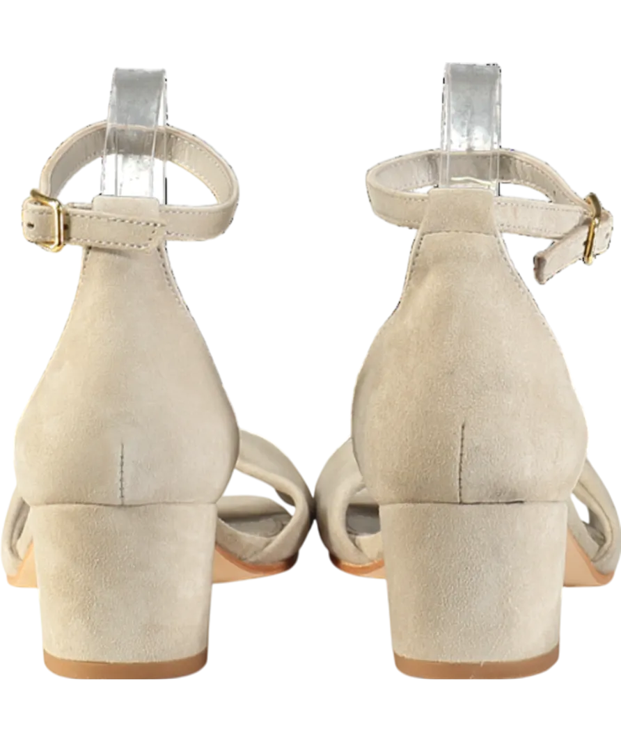 J McLaughlin Beige Krissa Suede Heel UK 8 EU 41 👠