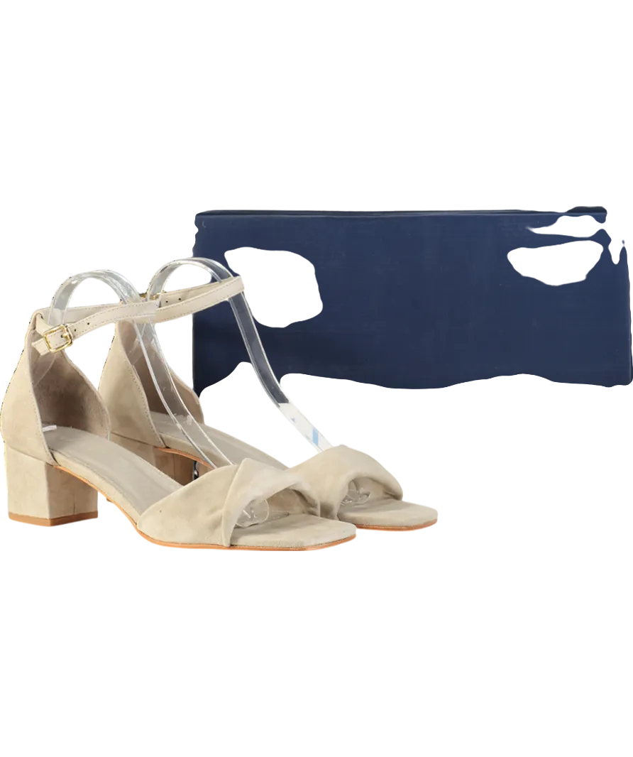 J McLaughlin Beige Krissa Suede Heel UK 8 EU 41 👠