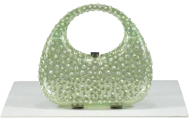 L'alingi Green Mint Meleni Bag Crystal Encrusted Resin Bag One Size