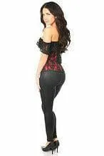 Lavish Red Lace Off-The-Shoulder Corset