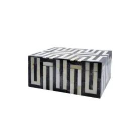 Mellie Small Charcoal & White Decorative Box