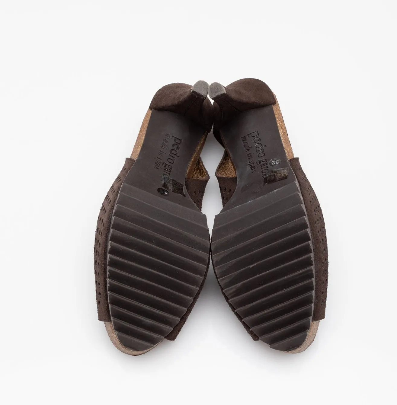 Natasha Brown Peep toe Slingback Heels | Size 8 / 38 EU