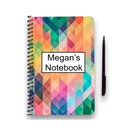 Personalised Geometric Patterned Notebook