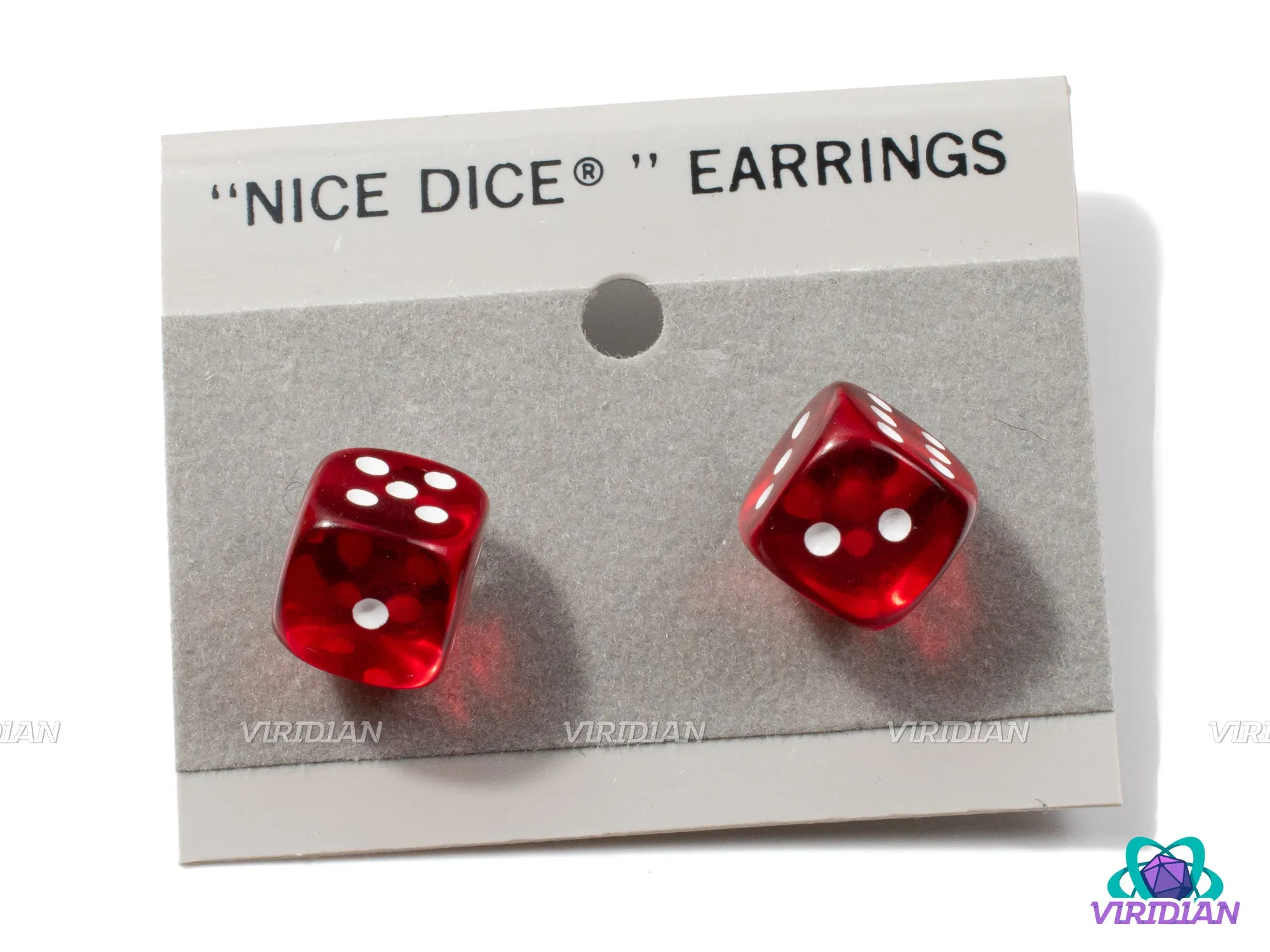 Pipped Mini D6 Post/Stud Earrings (10mm) | "Nice Dice" Ear Decor | Dice Jewelry