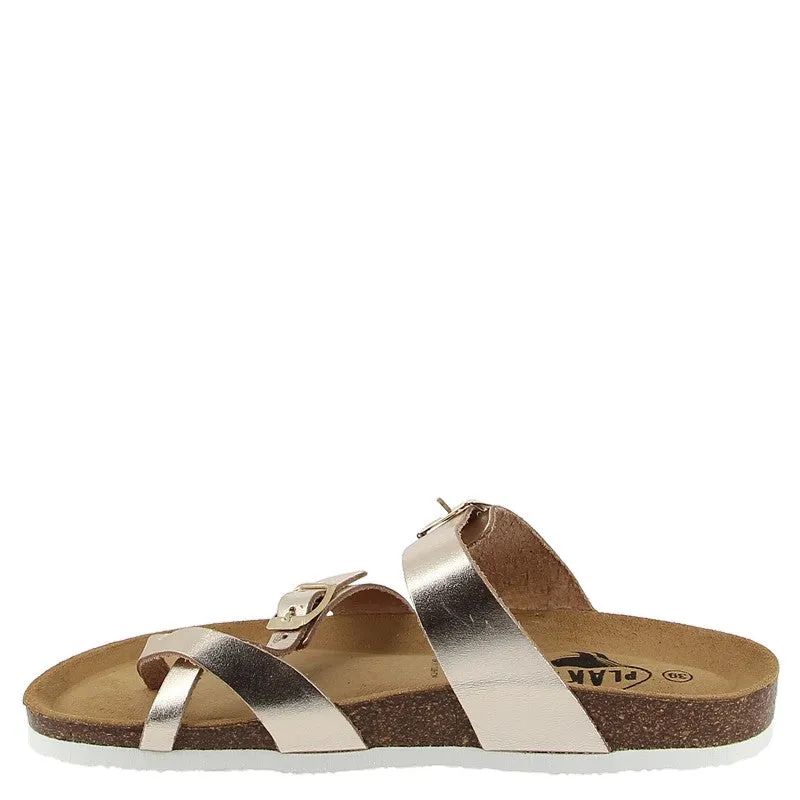 Plakton 181032 Gold Metallic Sandals