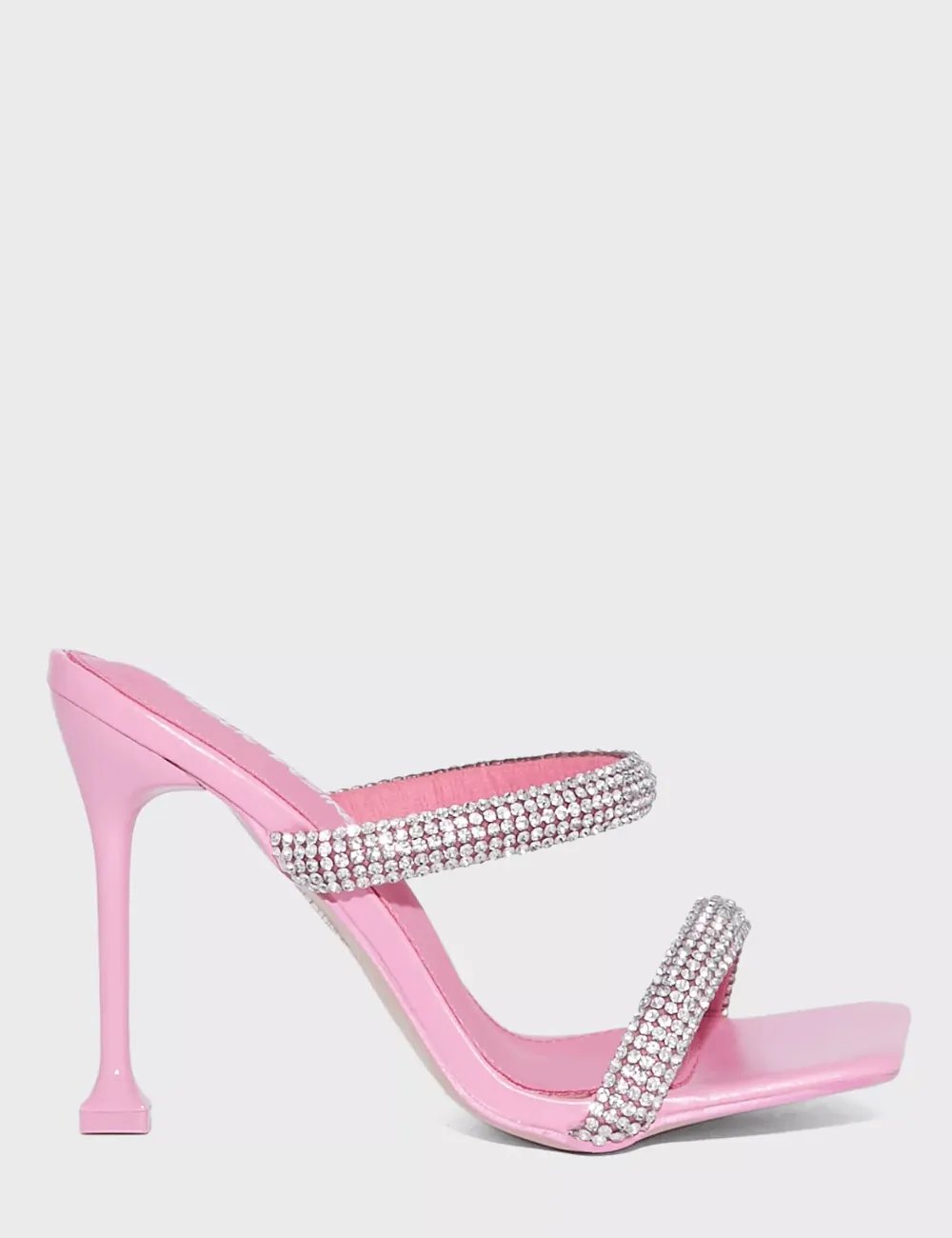 PUBLIC DESIRE - REGINA SATIN PINK HEELS