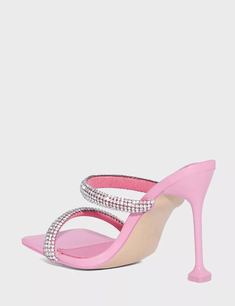 PUBLIC DESIRE - REGINA SATIN PINK HEELS