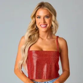 Ready in Red BuddlyLove Girly Girl Rhinestone Top