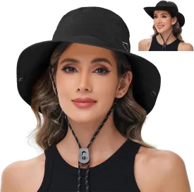 Sun Hats for Women UV Protection Fishing Hat Wide Brim Safari Hats 2 in 1 Zip-Off Sun Visor Hats UPF 50 