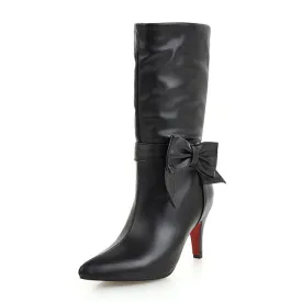 Thin High Heels Winter Mid Calf Boots