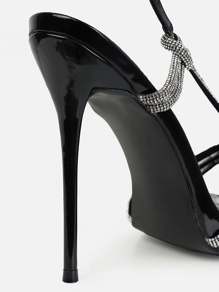 Toleet Rhinestone Knot Heels