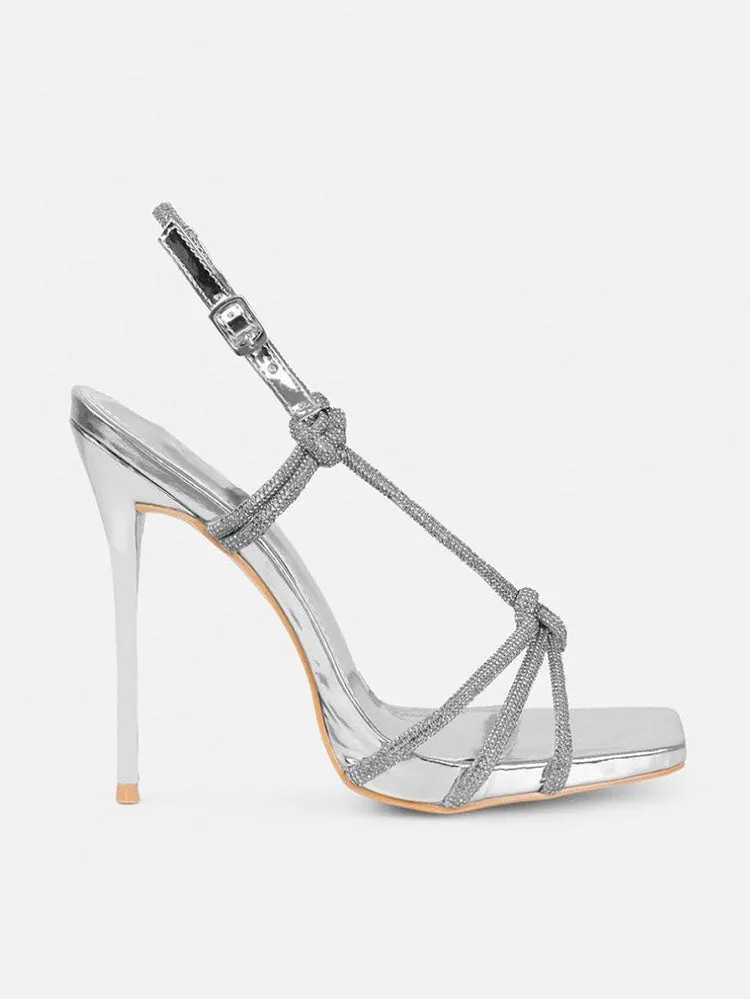 Toleet Rhinestone Knot Heels